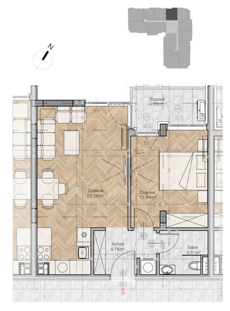 À venda  1 quarto Sofia , Liulin 4 , 71 m² | 31975785