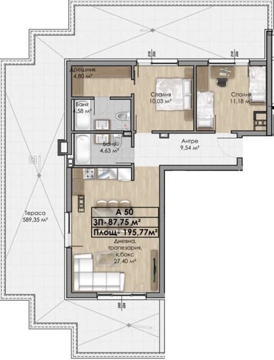 Продава 3-СТАЕН, гр. София, Овча купел, снимка 12 - Апартаменти - 52527893