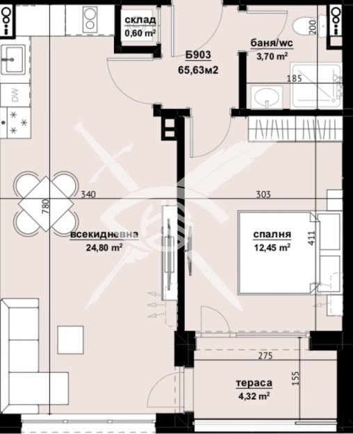 Продава 2-СТАЕН, гр. Бургас, Изгрев, снимка 2 - Aпартаменти - 48321250