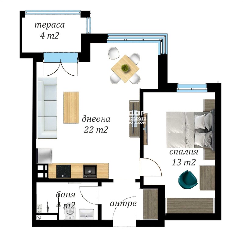 Eladó  1 hálószoba Plovdiv , Vastanicseski , 61 négyzetméter | 10818556 - kép [2]