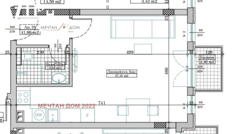Продава 1-СТАЕН в град Варна, Левски 1 - 50 кв.м / 93 000 € » 181 892.19 лв., МЕЧТАН ДОМ 2022