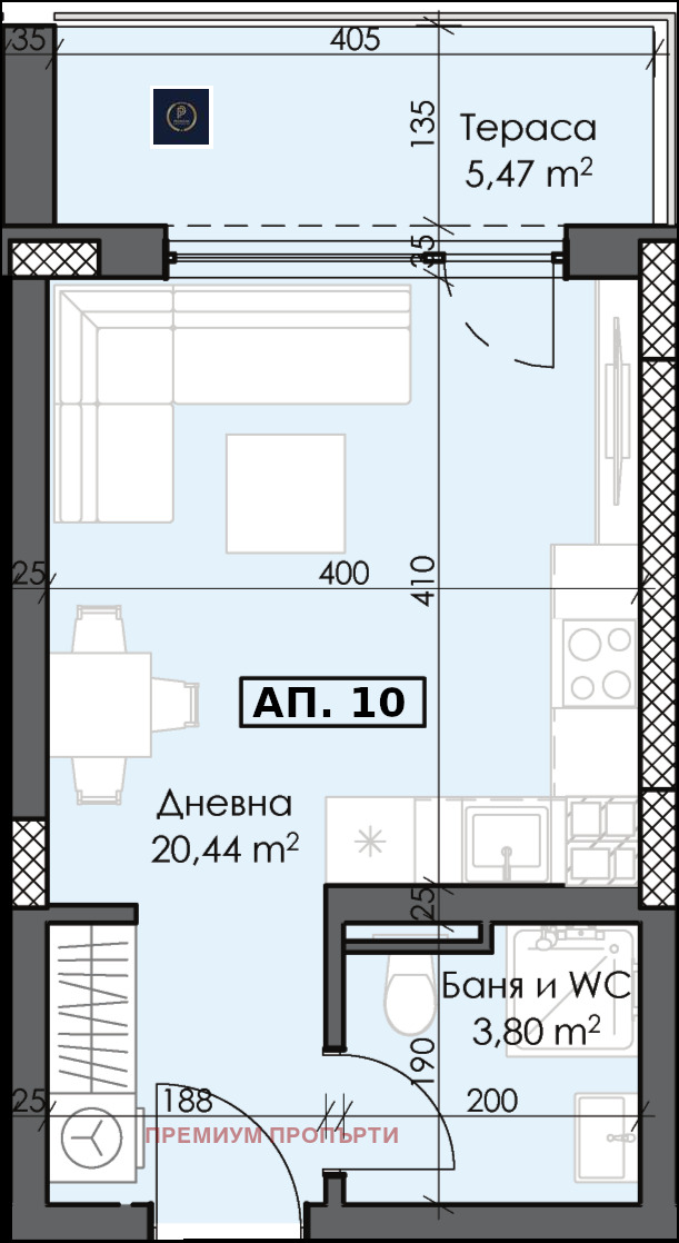 Продава 1-СТАЕН, гр. Пловдив, Тракия, снимка 1 - Aпартаменти - 49162496