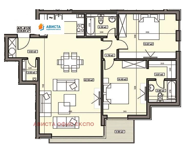 En venta  2 dormitorios Sofia , Simeonovo , 126 metros cuadrados | 97945160