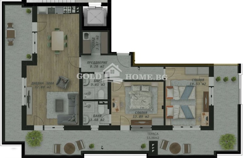 Продава 3-СТАЕН, гр. Пловдив, Беломорски, снимка 3 - Апартаменти - 53416622