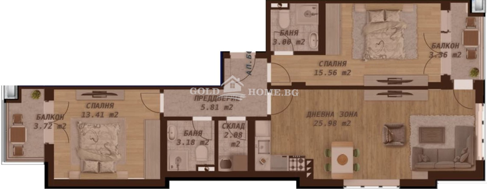 Продава 3-СТАЕН, гр. Пловдив, Беломорски, снимка 2 - Апартаменти - 53416622