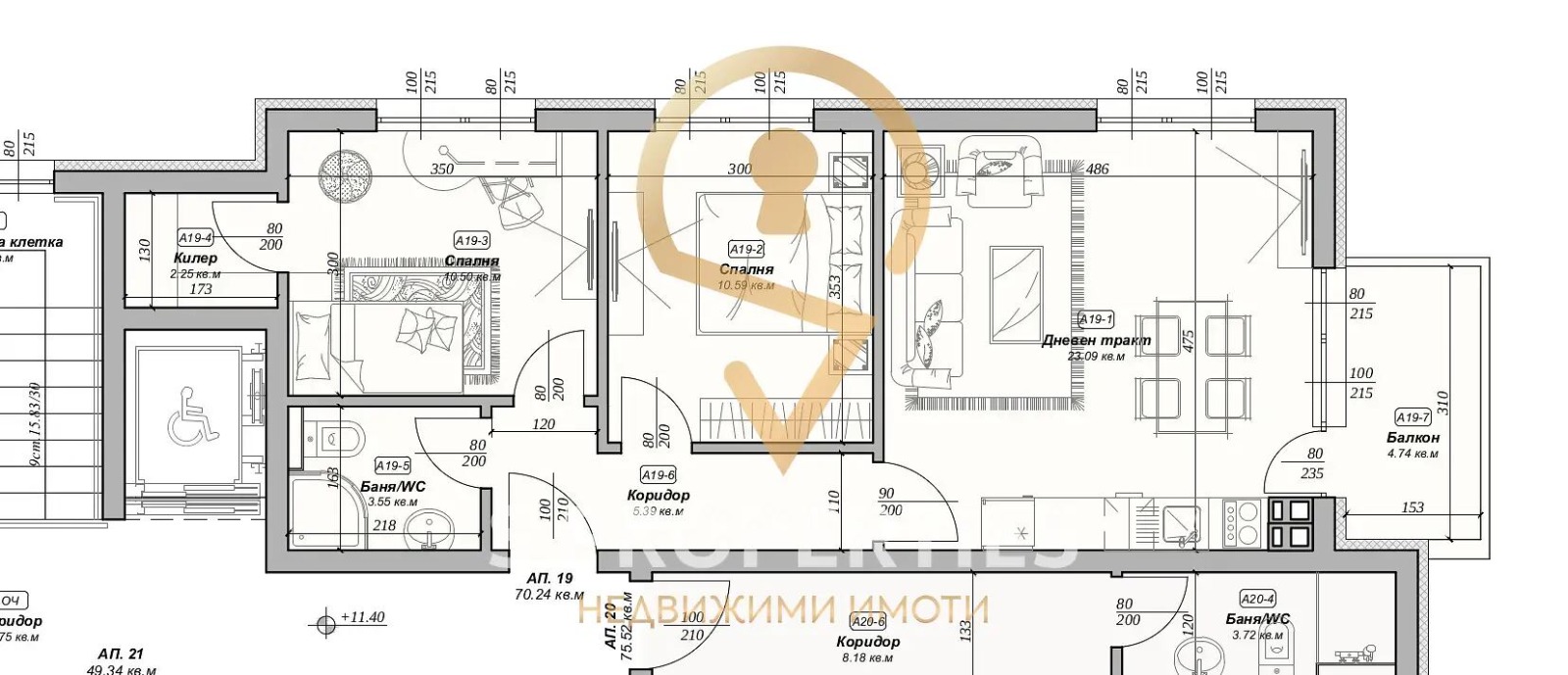 Продава 3-СТАЕН, гр. Варна, м-т Пчелина, снимка 9 - Апартаменти - 54970352