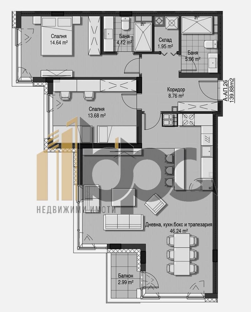 Продава 3-СТАЕН, гр. София, Витоша, снимка 2 - Апартаменти - 53073964