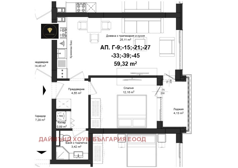 Продается  1 спальня Пловдив , Гагарин , 72 кв.м | 82910110 - изображение [2]
