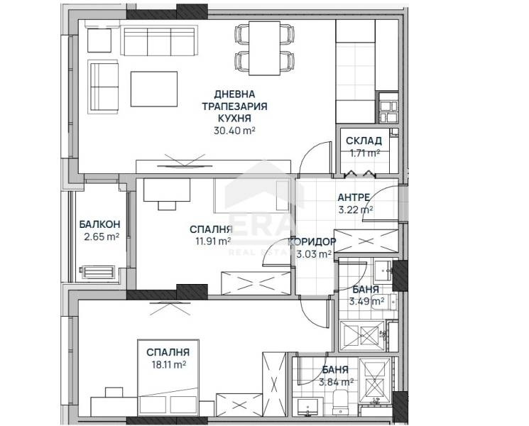 Продава 3-СТАЕН, гр. София, Люлин 2, снимка 3 - Aпартаменти - 48127225