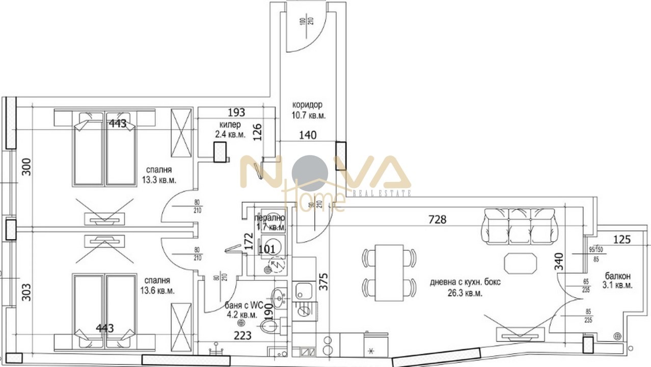 Продава 3-СТАЕН, гр. Варна, Цветен квартал, снимка 2 - Апартаменти - 49629347