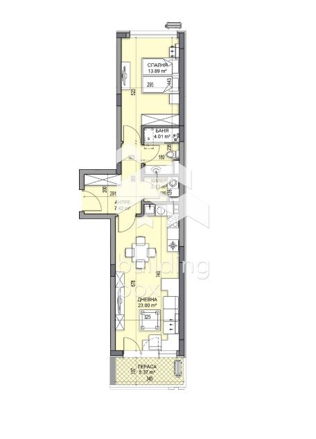 In vendita  1 camera da letto Plovdiv , Gagarin , 78 mq | 75354044 - Immagine [2]