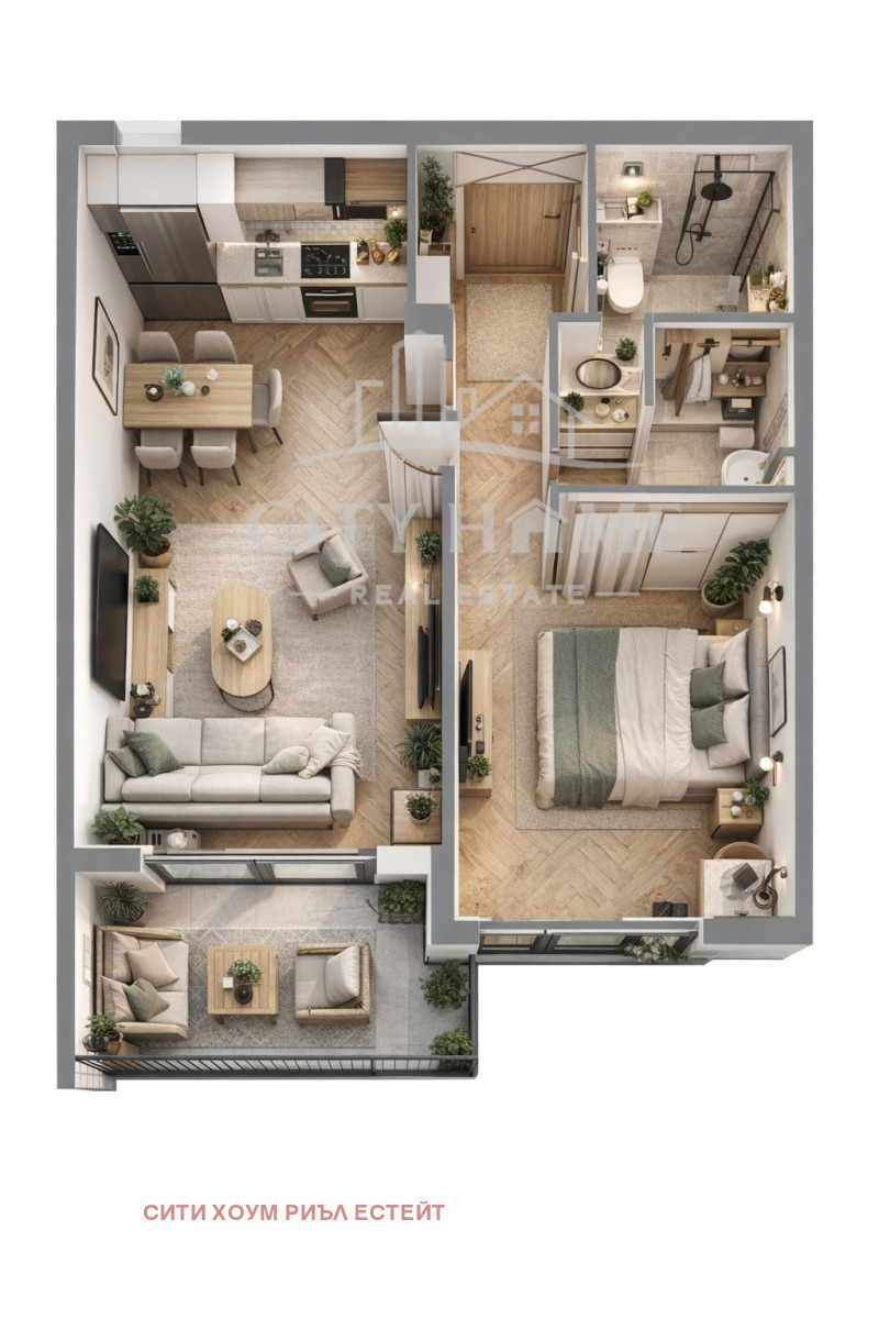 Продава 2-СТАЕН, гр. Пловдив, Беломорски, снимка 2 - Апартаменти - 53134482