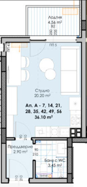 Продается  Студия Пловдив , Гагарин , 43 кв.м | 51865411 - изображение [2]