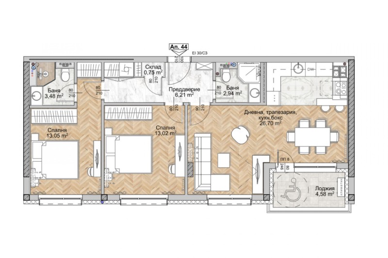 Продава 3-СТАЕН, гр. София, Люлин 8, снимка 2 - Апартаменти - 53107376