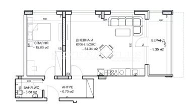 Продается  1 спальня Пловдив , Младежки Хълм , 92 кв.м | 65690073 - изображение [2]