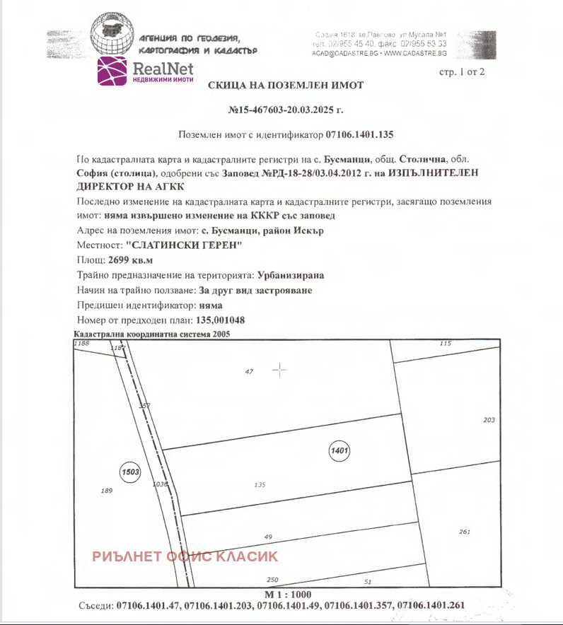 Продава ПАРЦЕЛ, гр. София, Абдовица