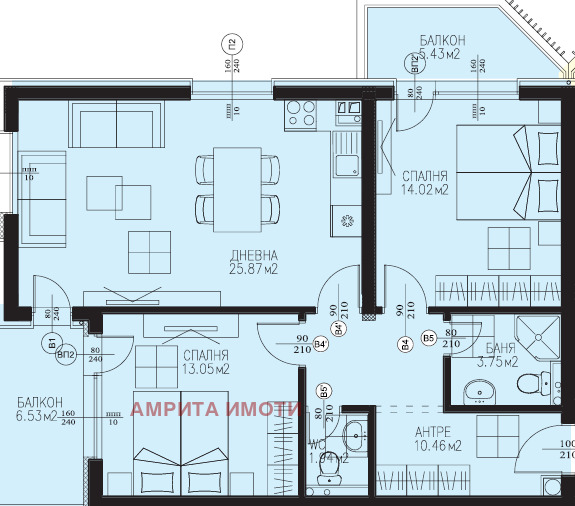 À venda  2 quartos Sofia , Dragalevci , 111 m² | 82698776 - imagem [3]