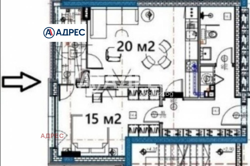 Na prodej  1 ložnice Varna , Izgrev , 73 m2 | 56399977 - obraz [4]