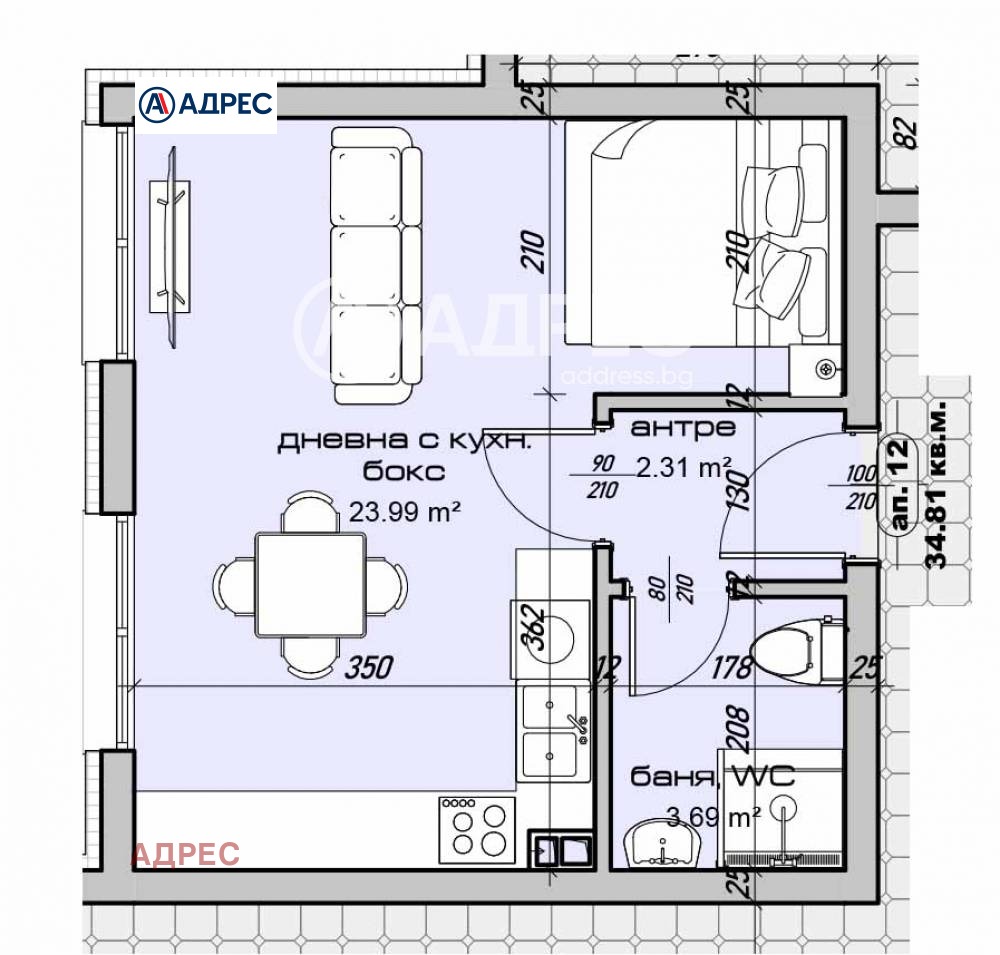 Продава 1-СТАЕН, гр. Варна, Изгрев, снимка 3 - Апартаменти - 54820532