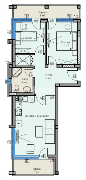 2 Schlafzimmer Wastanitscheski, Plowdiw 6