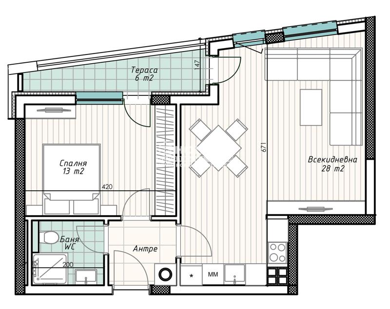 Продаја  1 спаваћа соба Пловдив , Каршијака , 73 м2 | 73667510 - слика [2]