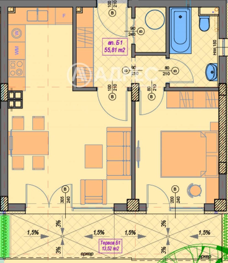 Продава 2-СТАЕН, гр. София, Манастирски ливади, снимка 3 - Апартаменти - 53149009