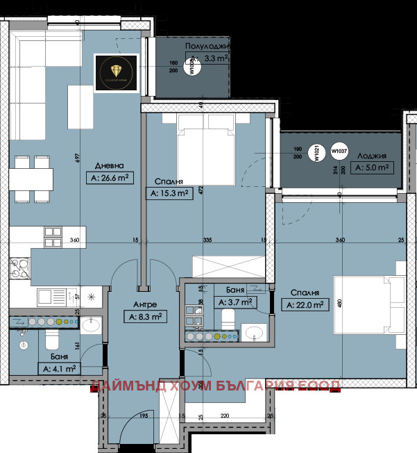 Продаја  2 спаваће собе Пловдив , Каршијака , 121 м2 | 38680898 - слика [2]