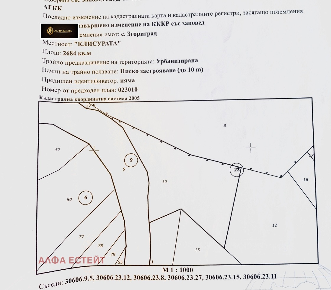 Продава ПАРЦЕЛ, с. Згориград, област Враца
