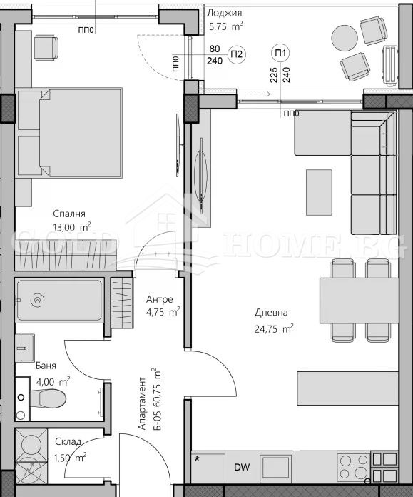 Продава 2-СТАЕН, гр. Пловдив, Христо Смирненски, снимка 2 - Апартаменти - 52390932