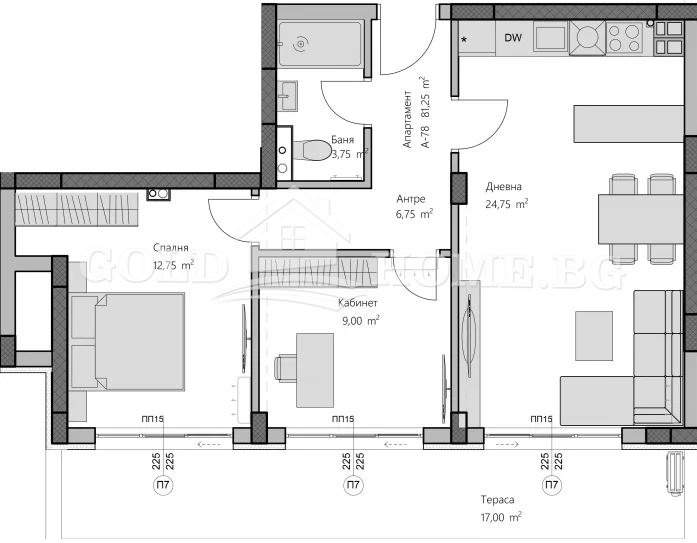 Продава 2-СТАЕН, гр. Пловдив, Христо Смирненски, снимка 4 - Апартаменти - 52390932