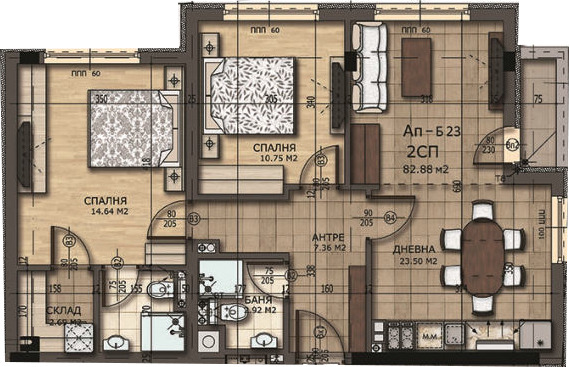 Продава 3-СТАЕН, гр. София, Кръстова вада, снимка 9 - Aпартаменти - 47661024