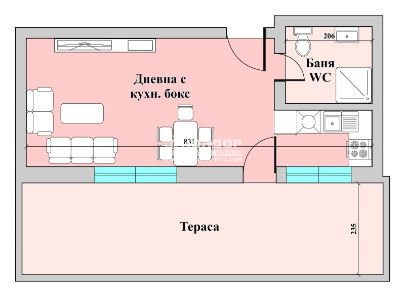 Продава  1-стаен град Пловдив , Тракия , 67 кв.м | 64758691 - изображение [3]