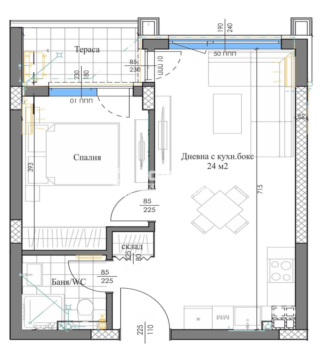 Продава 2-СТАЕН, гр. Пловдив, Кършияка, снимка 4 - Апартаменти - 56077169