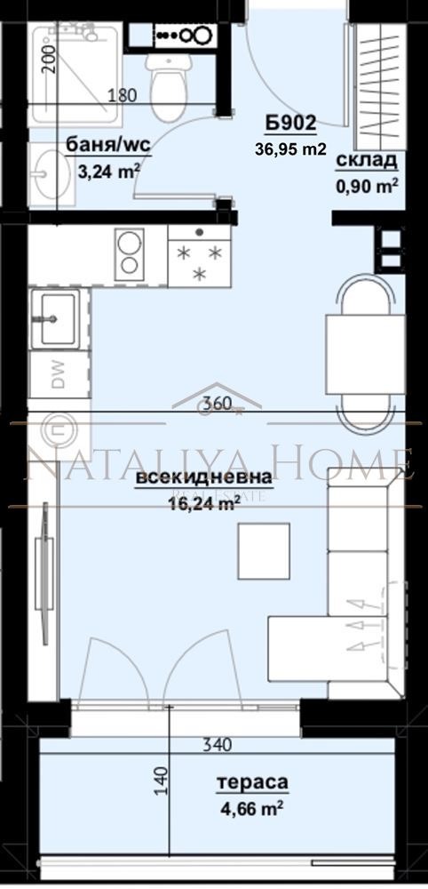 Продава 1-СТАЕН, гр. Бургас, Изгрев, снимка 2 - Aпартаменти - 49346629