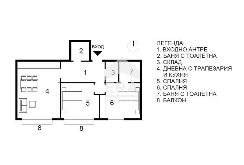Na prodej  2 ložnice Sofia , Centar , 97 m2 | 91419363 - obraz [2]