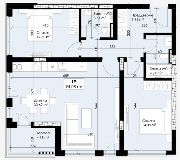 Продава 3-СТАЕН, гр. Пловдив, Христо Смирненски, снимка 6 - Апартаменти - 55659980