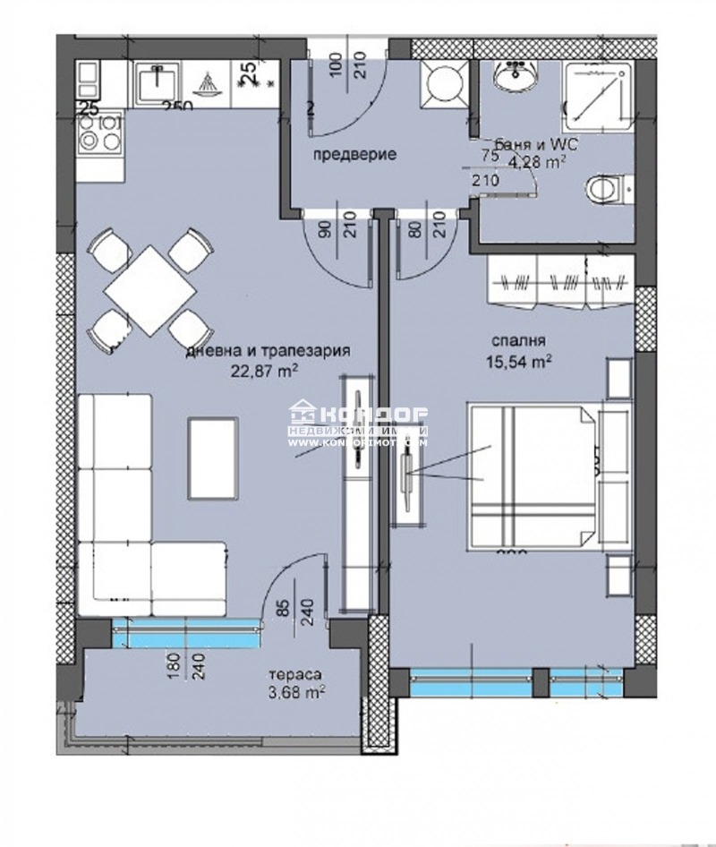 In vendita  1 camera da letto Plovdiv , Hristo Smirnenski , 70 mq | 96280672 - Immagine [5]