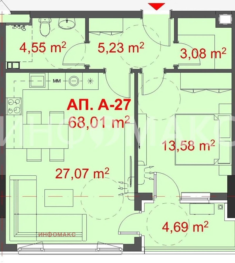 Продава 2-СТАЕН, гр. Бургас, Славейков, снимка 1 - Aпартаменти - 47618916