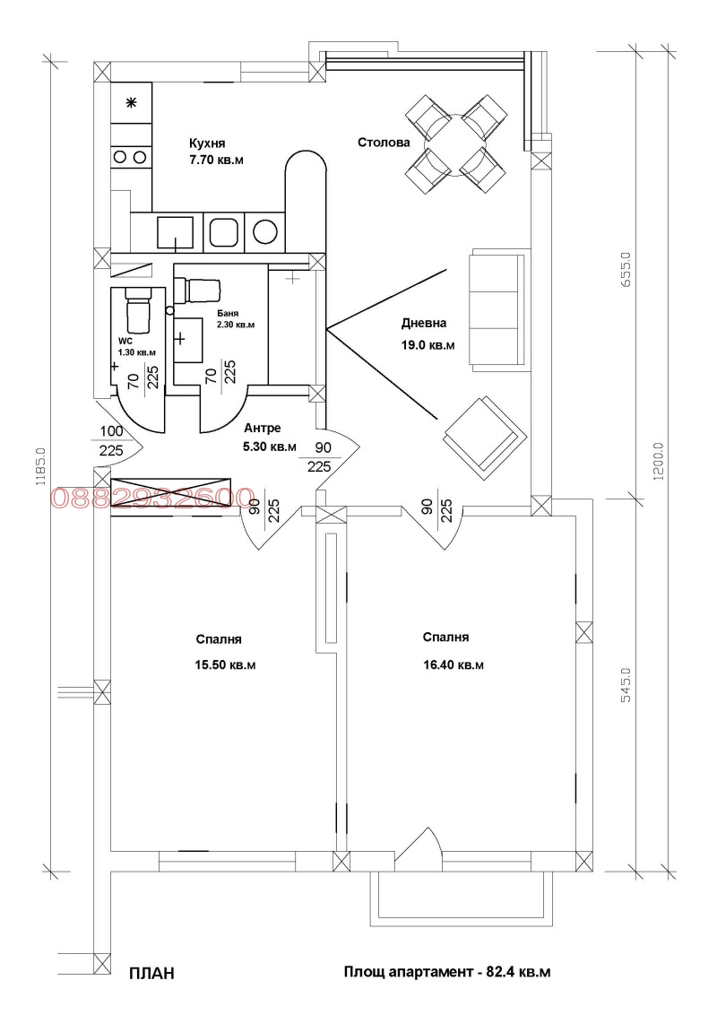 Продава 3-СТАЕН, гр. София, Лозенец