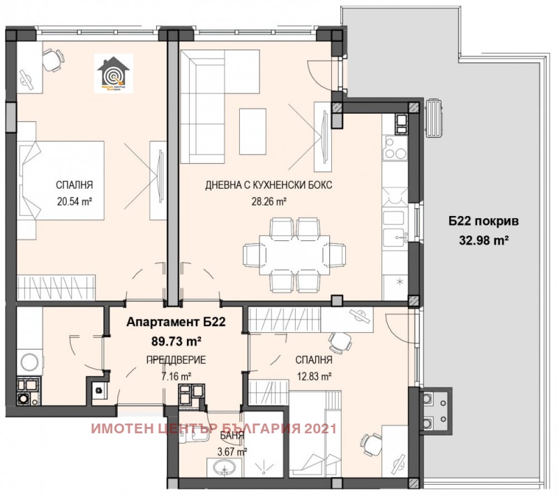 Продава 3-СТАЕН, гр. София, Кръстова вада, снимка 2 - Апартаменти - 53327657
