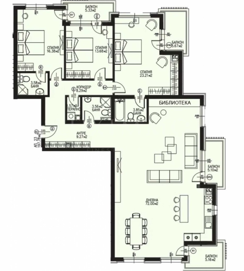 Zu verkaufen  3 Schlafzimmer Sofia , Dragalewzi , 239 qm | 50460377 - Bild [2]