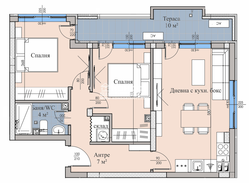 Продава  3-стаен град Пловдив , Въстанически , 97 кв.м | 85049542 - изображение [2]