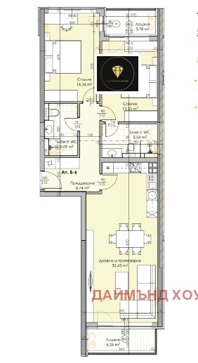 Satılık  2 yatak odası Plovdiv , Karşiyaka , 123 metrekare | 22551800 - görüntü [2]