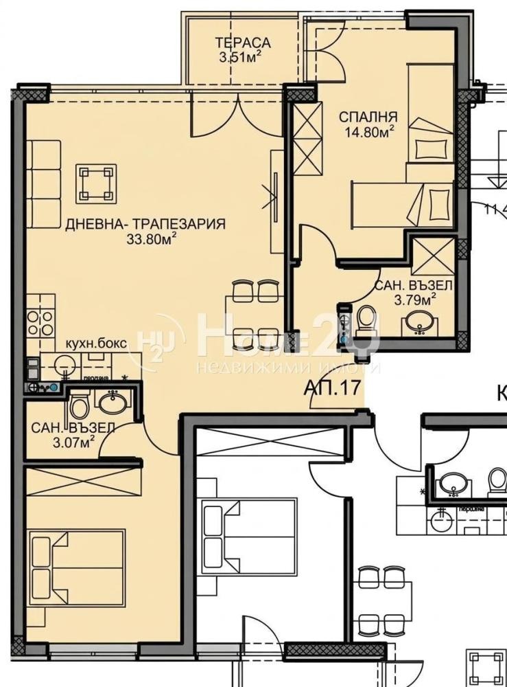Продава 3-СТАЕН, гр. София, Обеля 2, снимка 8 - Апартаменти - 55436367