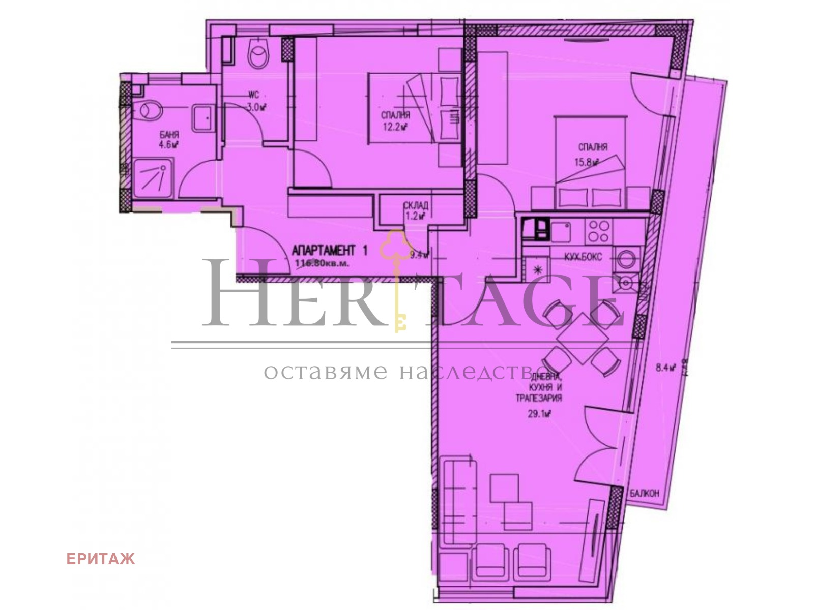 Продава 3-СТАЕН, гр. София, Люлин - център, снимка 2 - Апартаменти - 52363778