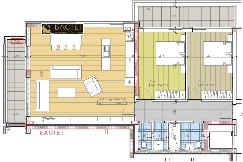 Продава 3-СТАЕН в град София, Бояна - 155 кв.м / 413 695 € » 809 117.09 лв., БАСТЕТ