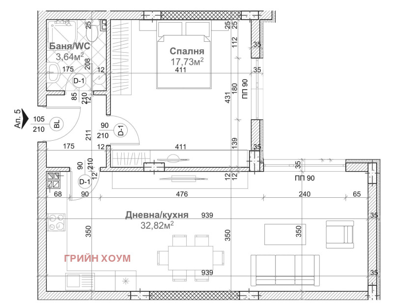 Продава  2-стаен град Варна , м-т Сотира , 80 кв.м | 37630850 - изображение [5]