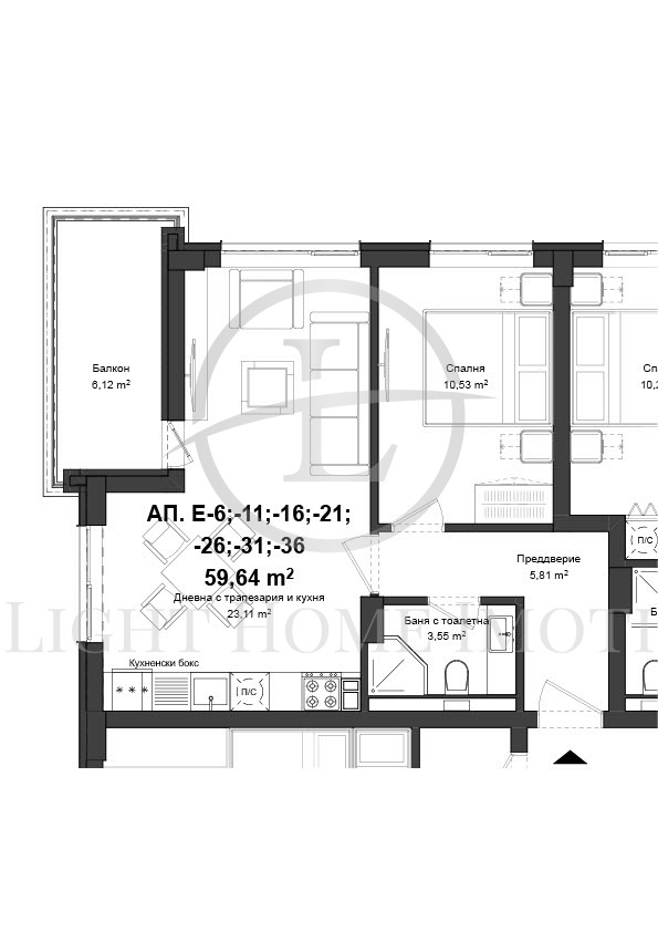 Eladó  1 hálószoba Plovdiv , Gagarin , 70 négyzetméter | 50175341 - kép [4]