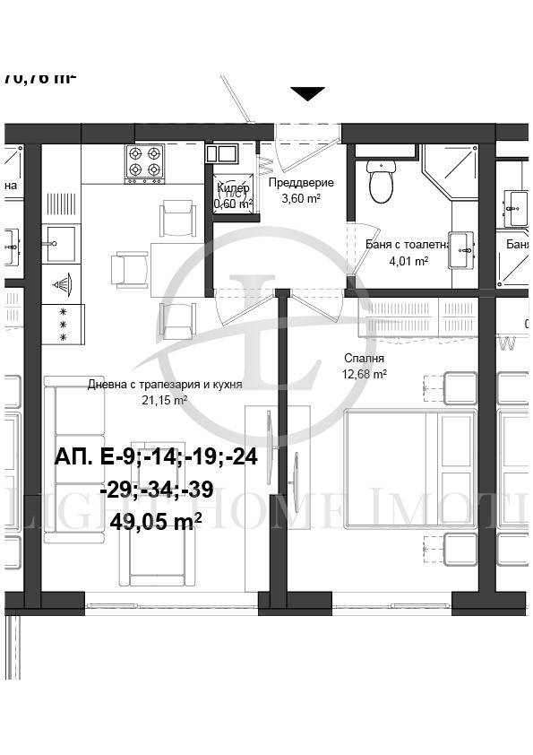 Eladó  1 hálószoba Plovdiv , Gagarin , 70 négyzetméter | 50175341 - kép [12]
