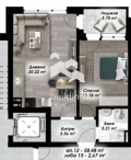 Продава  2-стаен град Пловдив , Остромила , 58 кв.м | 72257435 - изображение [3]
